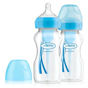 Μπιμπερό Σετ 2τμχ με Φαρδύ Λαιμό 270ml Dr. Brown's Blue WB