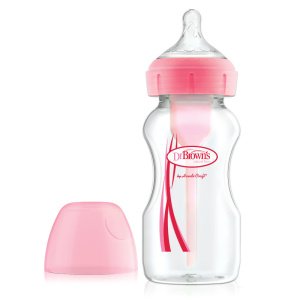 Μπιμπερό με Φαρδύ Λαιμό 270ml Dr. Brown's Pink WB