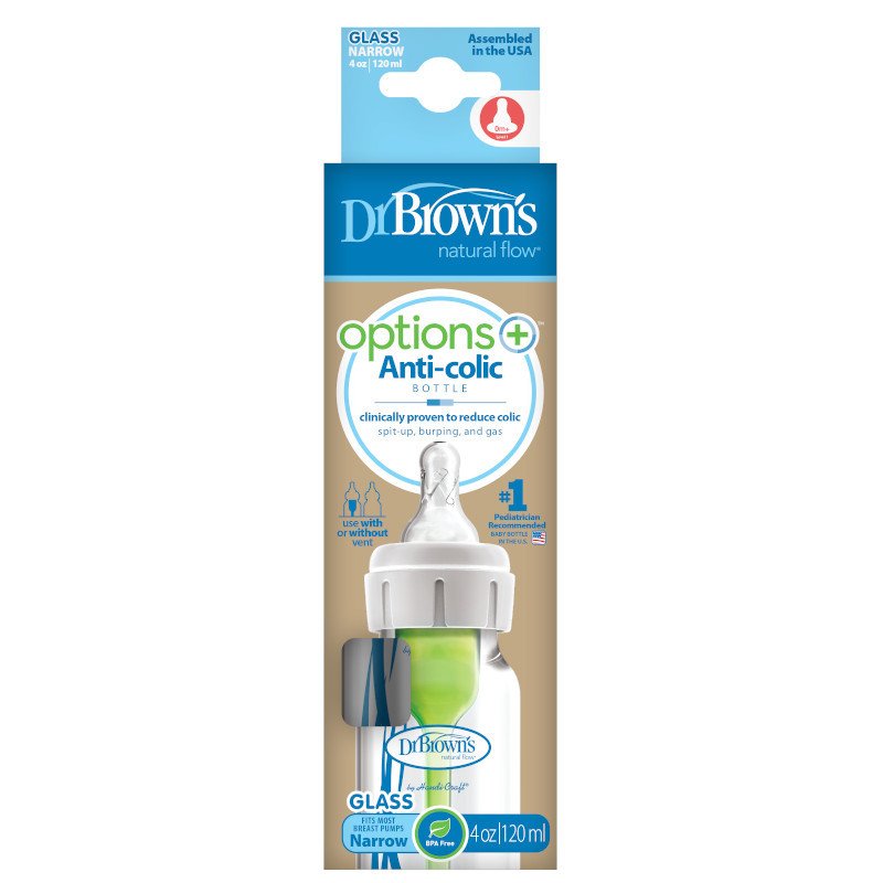 Μπιμπερό Στενό Γυάλινο 120ml Dr'Brown SB - Image 2