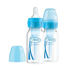 Μπιμπερό Σετ 2τμχ με Στενό Λαιμό 120ml Dr. Brown’s Blue SB