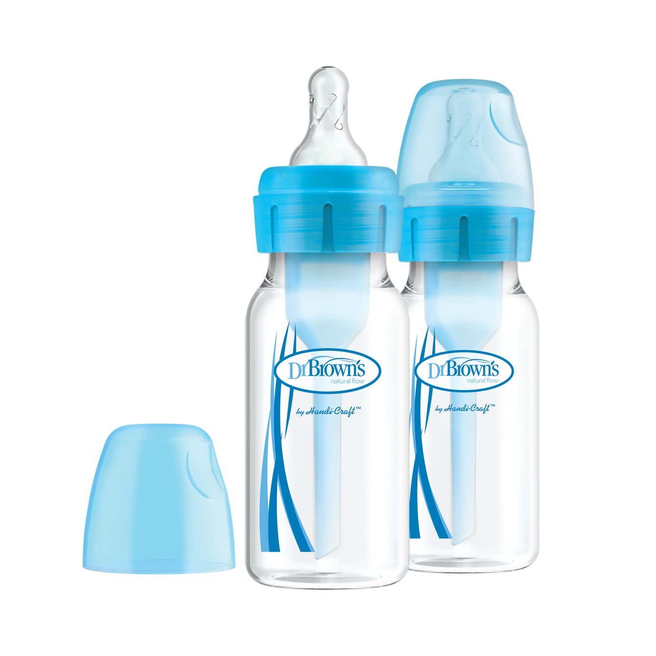 Μπιμπερό Σετ 2τμχ με Στενό Λαιμό 120ml Dr. Brown’s Blue SB