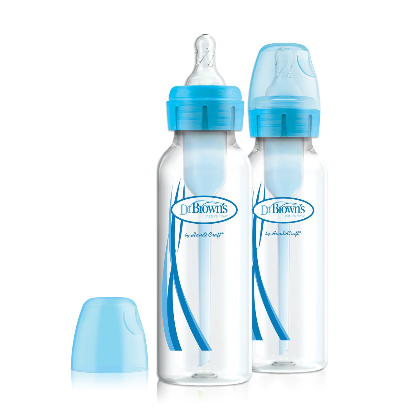 Μπιμπερό Σετ 2τμχ με Στενό Λαιμό 250ml Dr. Brown’s Blue SB