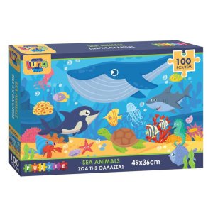 Puzzle 100τμχ 49x36cm Θαλάσσιος Κόσμος Luna Toys Διακάκης