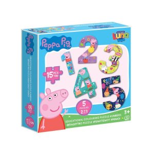 Puzzle 2 Όψεων Αριθμοί 1-5 Peppa Pig Luna Toys Διακάκης
