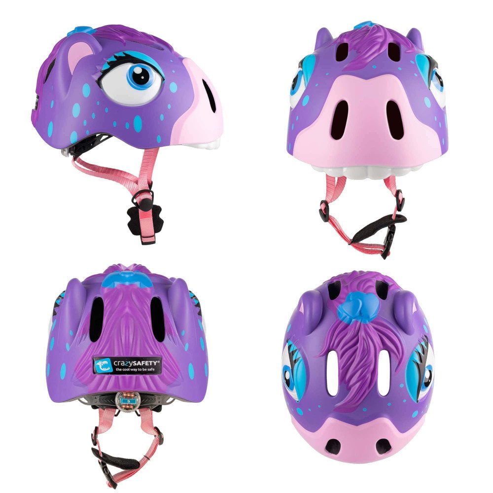 Κράνος με Led 49-55cm Crazy Safety Pony Purple NSH- - Image 3