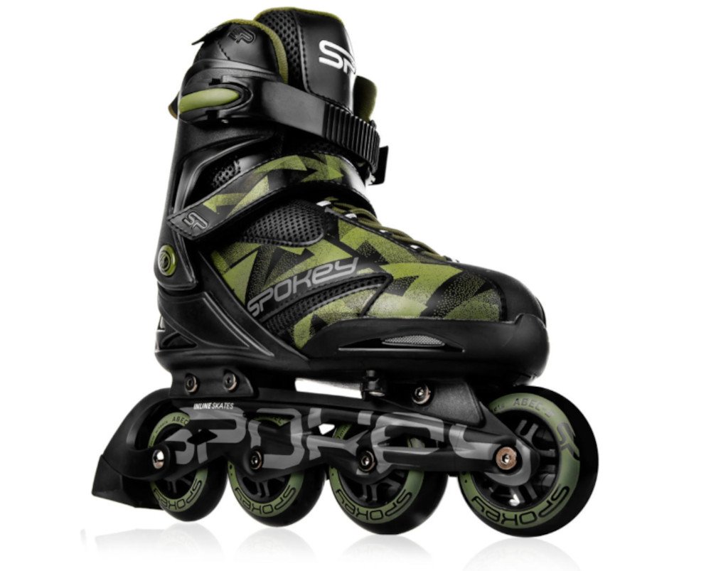 Πατίνια Roller Skates Αυξομειούμενα Inline Macan Spokey Green Black 926984