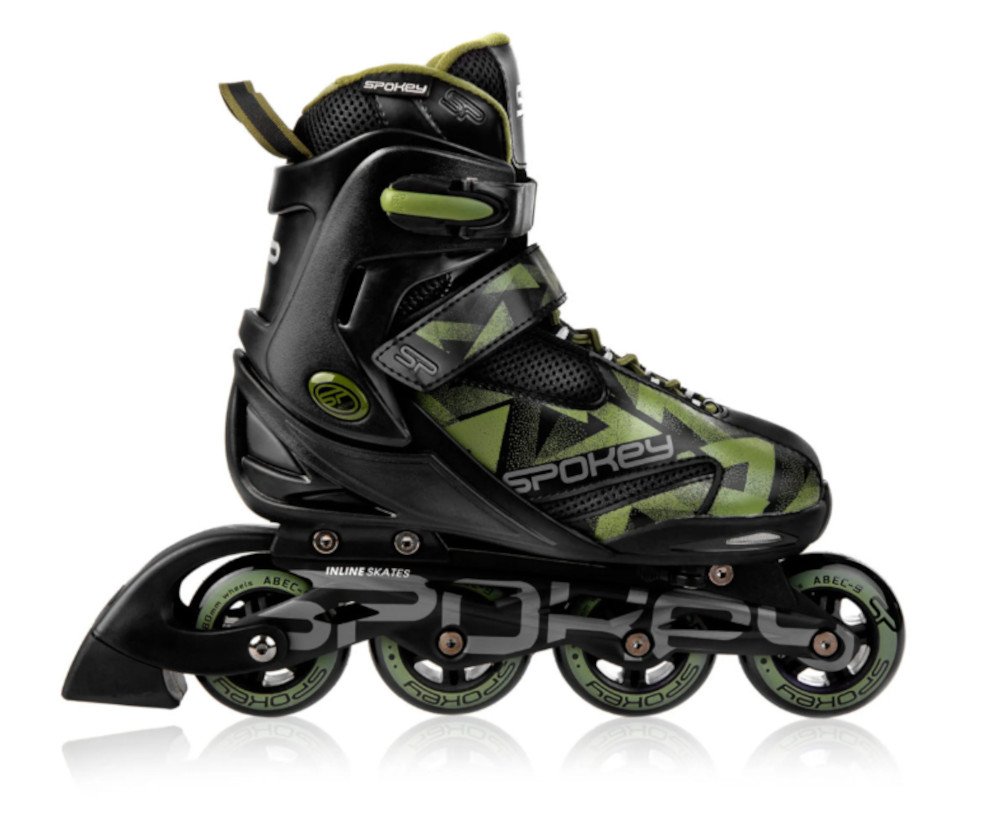 Πατίνια Roller Skates Αυξομειούμενα Inline Macan Spokey Green Black 926984 - Image 2
