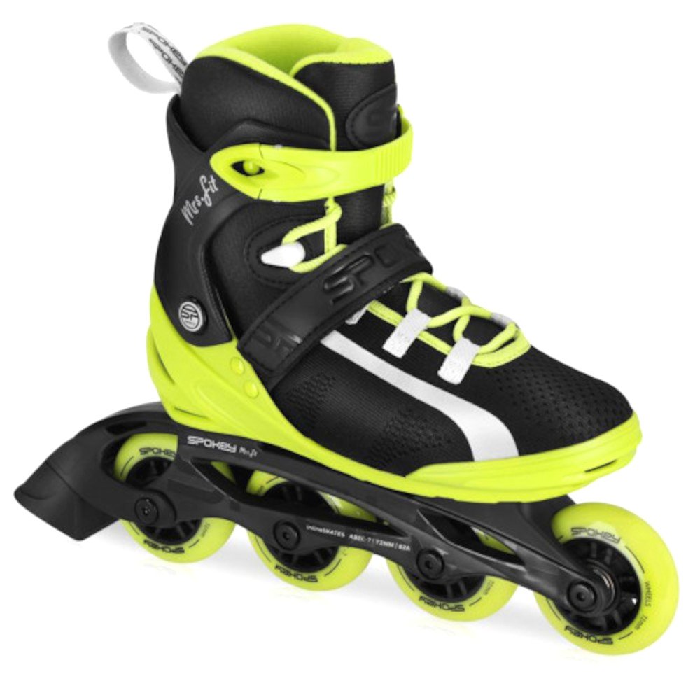 Πατίνια Roller Skates Αυξομειούμενα Inline Carbon Spokey Lime