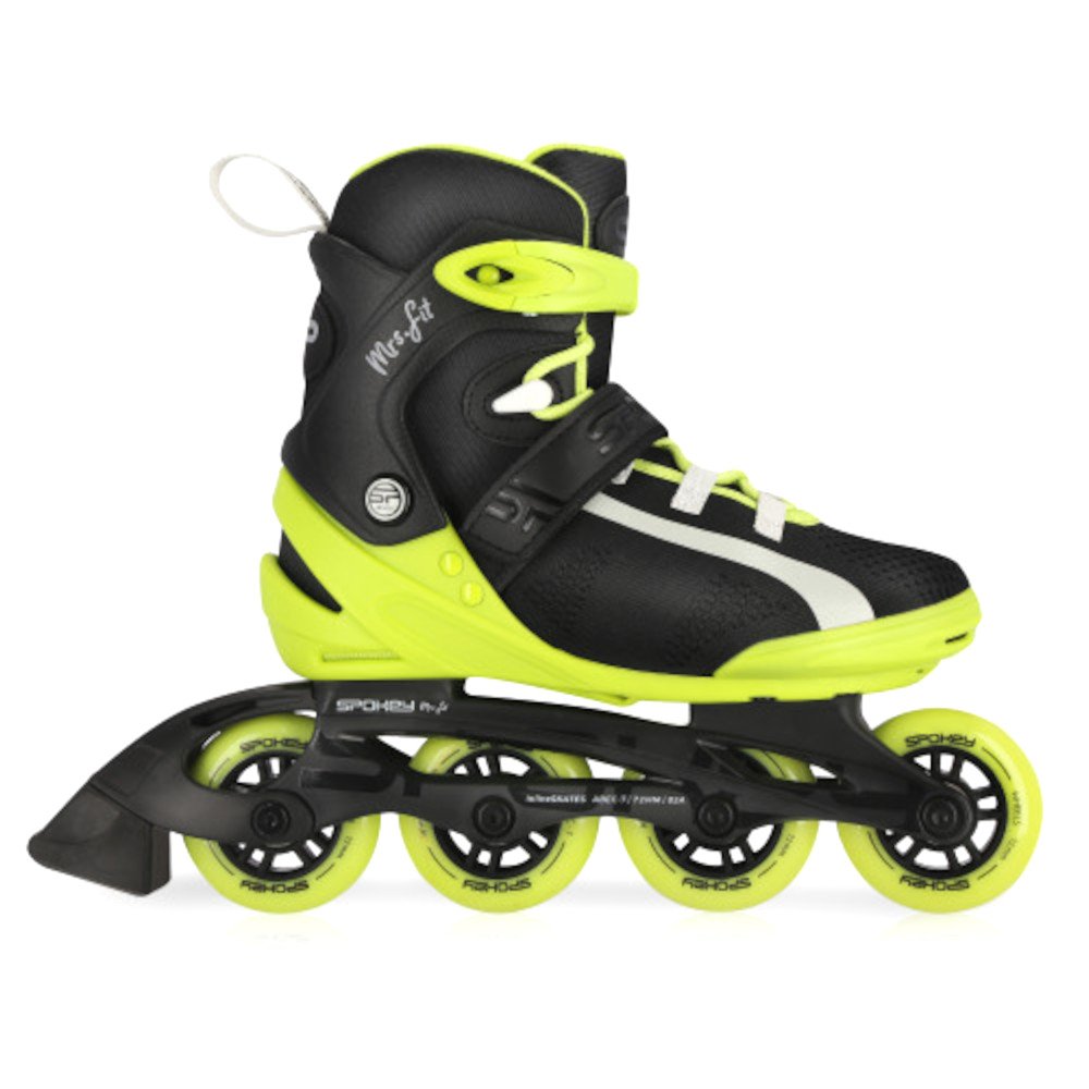 Πατίνια Roller Skates Αυξομειούμενα Inline Carbon Spokey Lime - Image 2