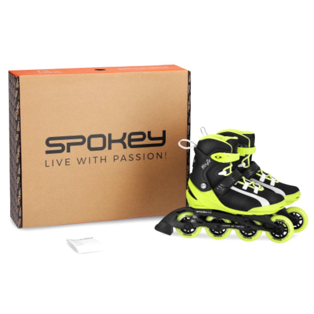 Πατίνια Roller Skates Αυξομειούμενα Inline Carbon Spokey Lime - Image 6