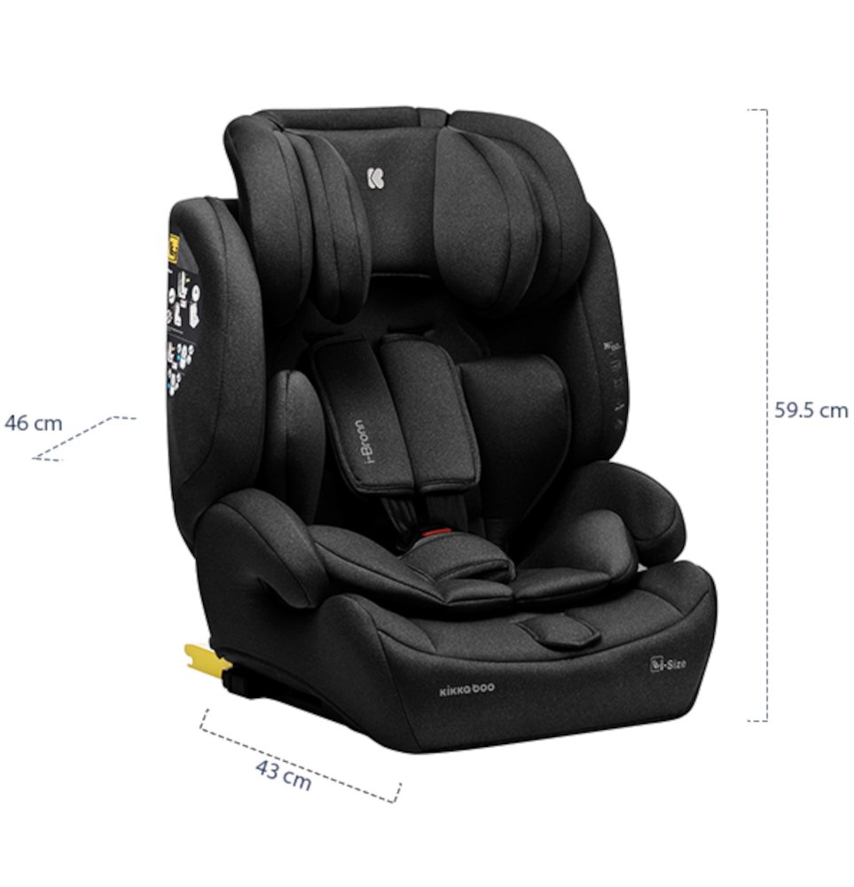 Κάθισμα Αυτοκινήτου 76-150cm i-size Isofix i-Bronn Kikka boo Black - Image 6