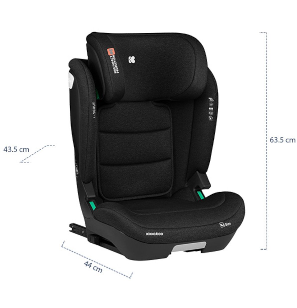 Κάθισμα Αυτοκινήτου 100-150cm i-size Isofix i-Scout Kikka boo Black - Image 6