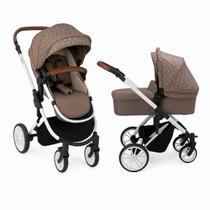 Καρότσι 2σε1 με ξεχωριστό Πορτ μπεμπέ Dotty Kikka Boo Brown