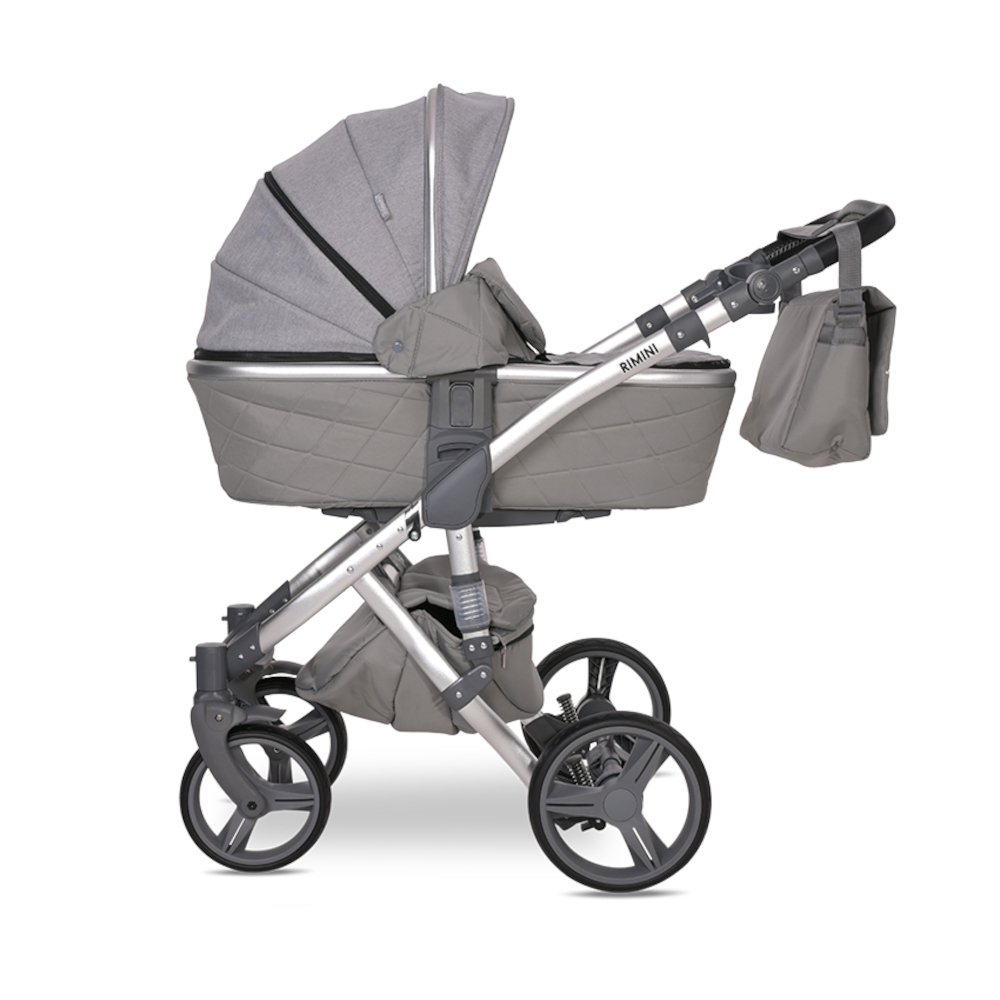 Καρότσι 2σε1 με ξεχωριστό Πορτ μπεμπέ Rimini Premium Lorelli Grey - Image 2