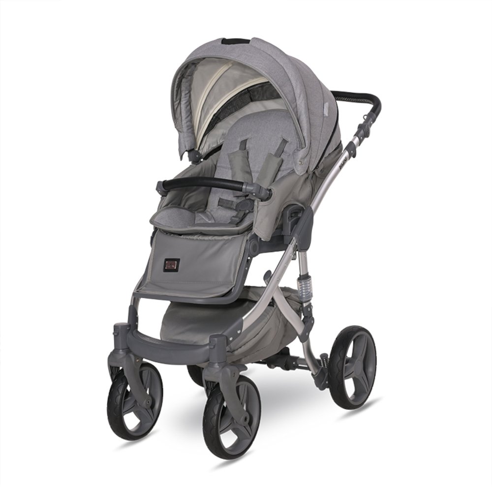 Καρότσι 2σε1 με ξεχωριστό Πορτ μπεμπέ Rimini Premium Lorelli Grey - Image 3