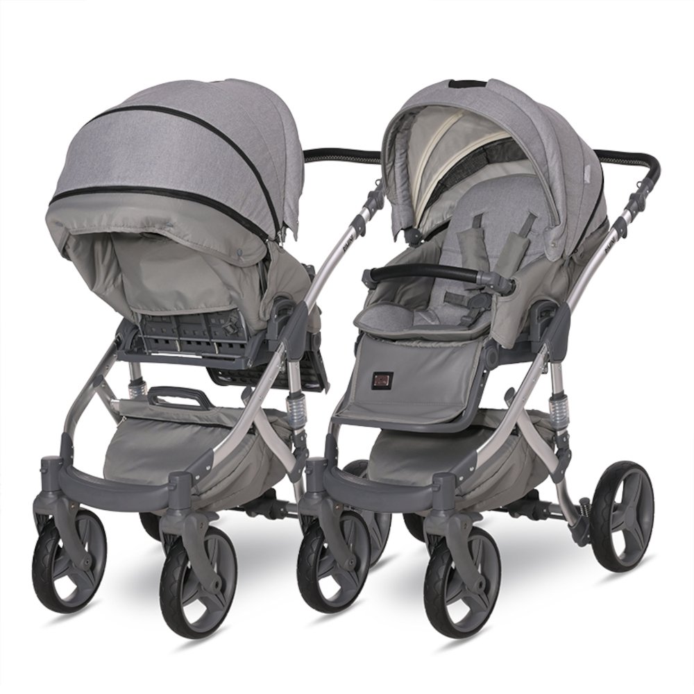 Καρότσι 2σε1 με ξεχωριστό Πορτ μπεμπέ Rimini Premium Lorelli Grey - Image 5