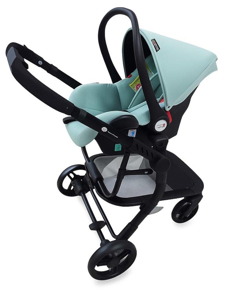 Πολυκαρότσι Μετατρεπόμενο 3σε1 με car seat 0-13kg Aveiro Beboulino Grey Mint - Image 5