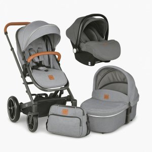 Καρότσι 3σε1 με ξεχωριστό Πορτ μπεμπέ και Car Seat Icon Cangaroo Grey