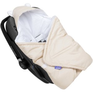 Kουβερτούλα Ταξιδιού με Κουκούλα για Κάθισμα Αυτοκινήτου Pastel Beige