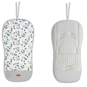 Κάλυμμα Καροτσιού με Υποδοχές Sensillo Velvet Grey Animals