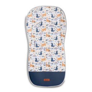 Κάλυμμα Καροτσιού με Υποδοχές Sensillo Velvet Dinosaur Blue