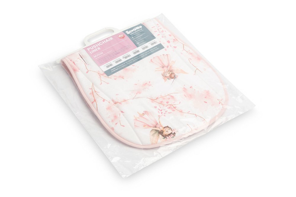 Στρωματάκι με Υποδοχές Muslin Fairy Pink Sensillo - Image 6