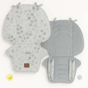 Στρώμα Καροτσιού 2 Όψεων με Επωμίδες Green Leaves