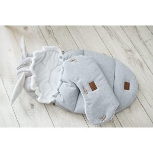 Ποδόσακος-Υπνόσακος 90x47cm με Γάντια Bunny Beboulino Grey