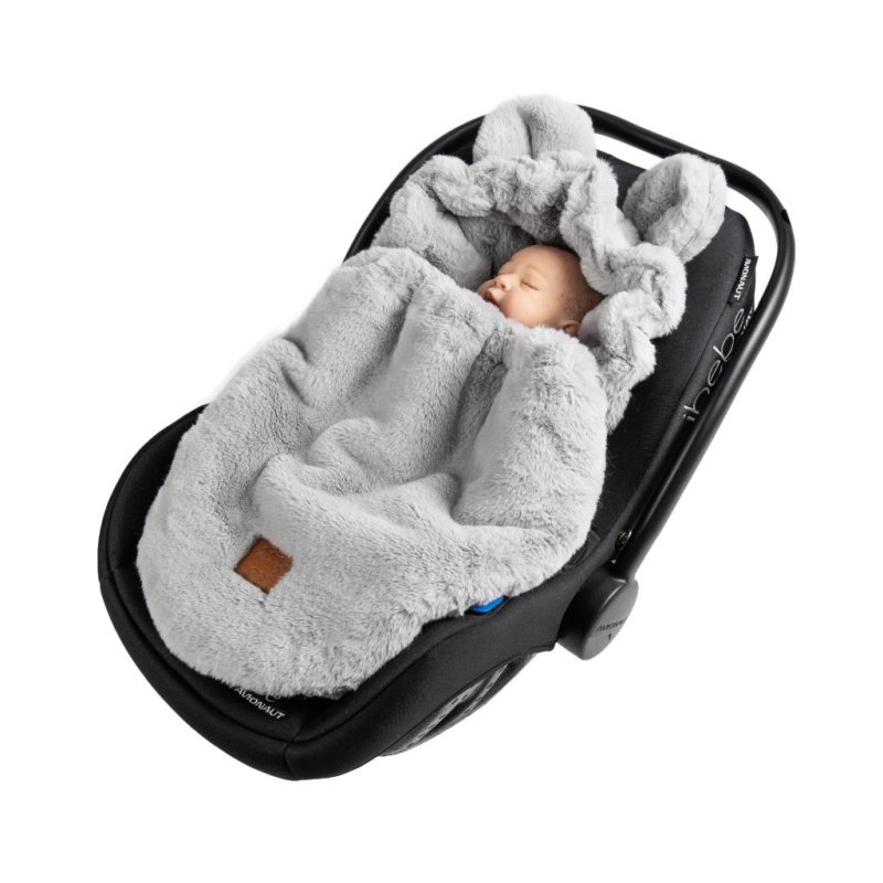 Στρώμα με Ποδόσακο Γούνινο Mini Me Beboulino Grey - Image 2