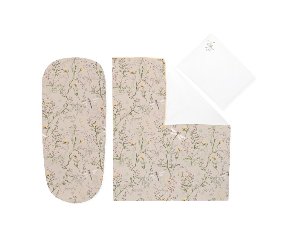 Προίκα Μωρού για Καλαθούνα 6τμχ Kikka boo Secret Garden Beige