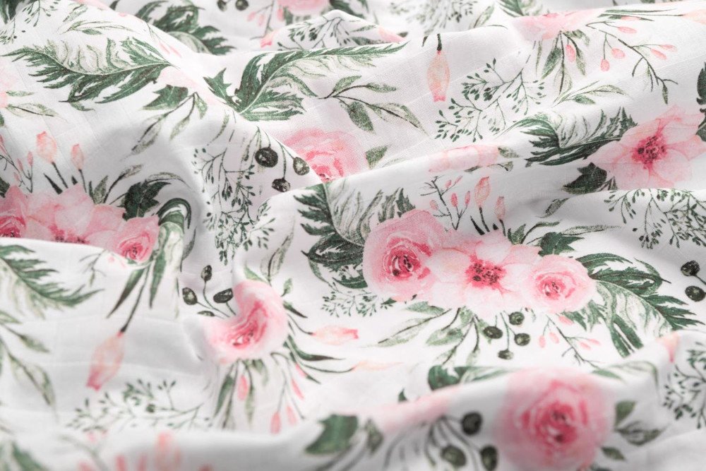 Πάνα Muslin 120x120cm Roses Sensillo - Image 3