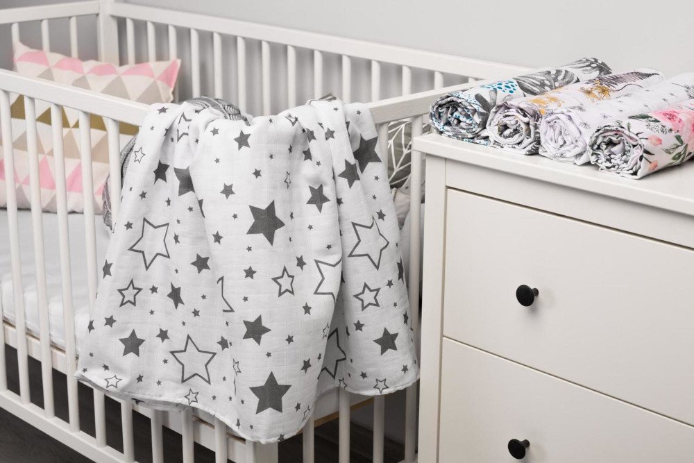 Πάνα Muslin 120x120cm Swaddle Blanket Stars - Image 4