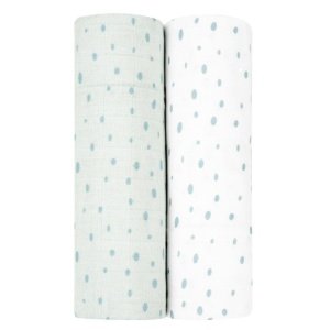 Πάνες Μουσελίνας 80x80cm Σετ 2τμχ Kikka boo Dots Blue