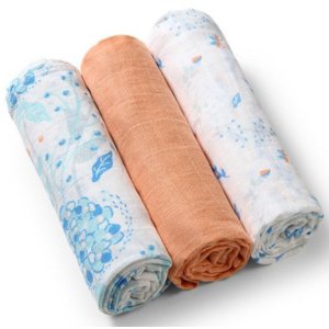 Σετ Πάνες Μουσελίνες 3τμχ 70x70cm BabyOno Nappies Orange BN348/