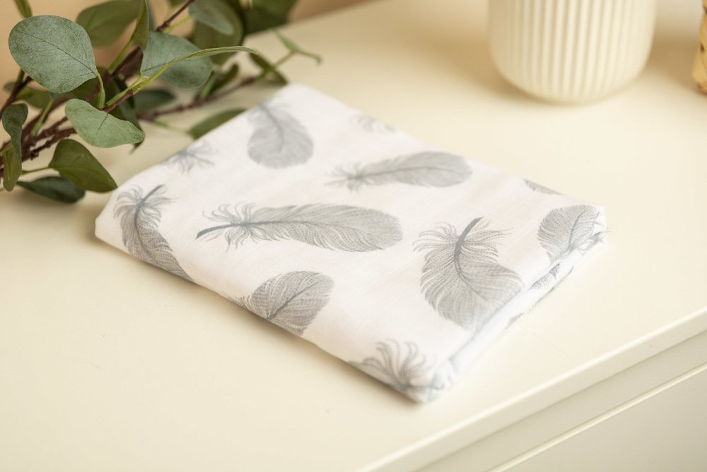 Κουβερτούλα Μουσελίνα 80x100cm Sensillo Feathers - Image 5