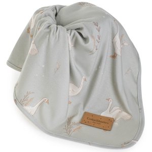 Κουβέρτα για Μωρά Βαμβακερή 75x90cm Happy Goose Stories Olive