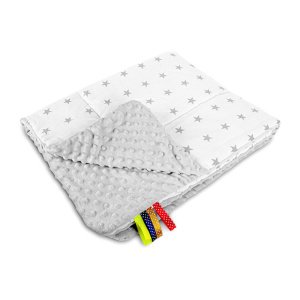 Κουβέρτα 2 Όψεων 75x100cm Minky Grey Stars Maboo