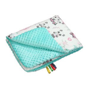 Κουβέρτα 2 Όψεων 75x100cm Minky Sweet Pandas Maboo