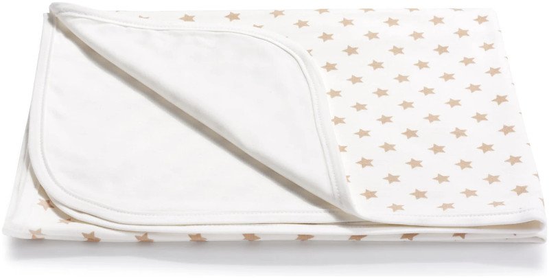 Κουβέρτα Διπλής Όψεως 75x100cm Interlock Beige Stars