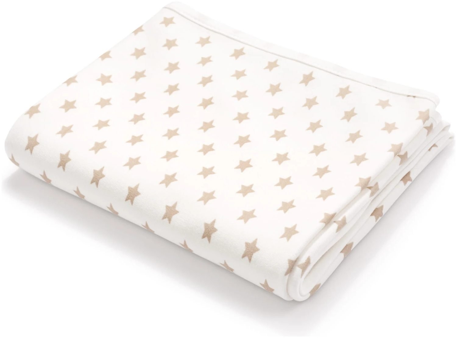 Κουβέρτα Διπλής Όψεως 75x100cm Interlock Beige Stars - Image 2