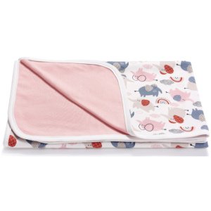 Κουβέρτα Διπλής Όψεως 75x100cm Interlock Pink Elephant