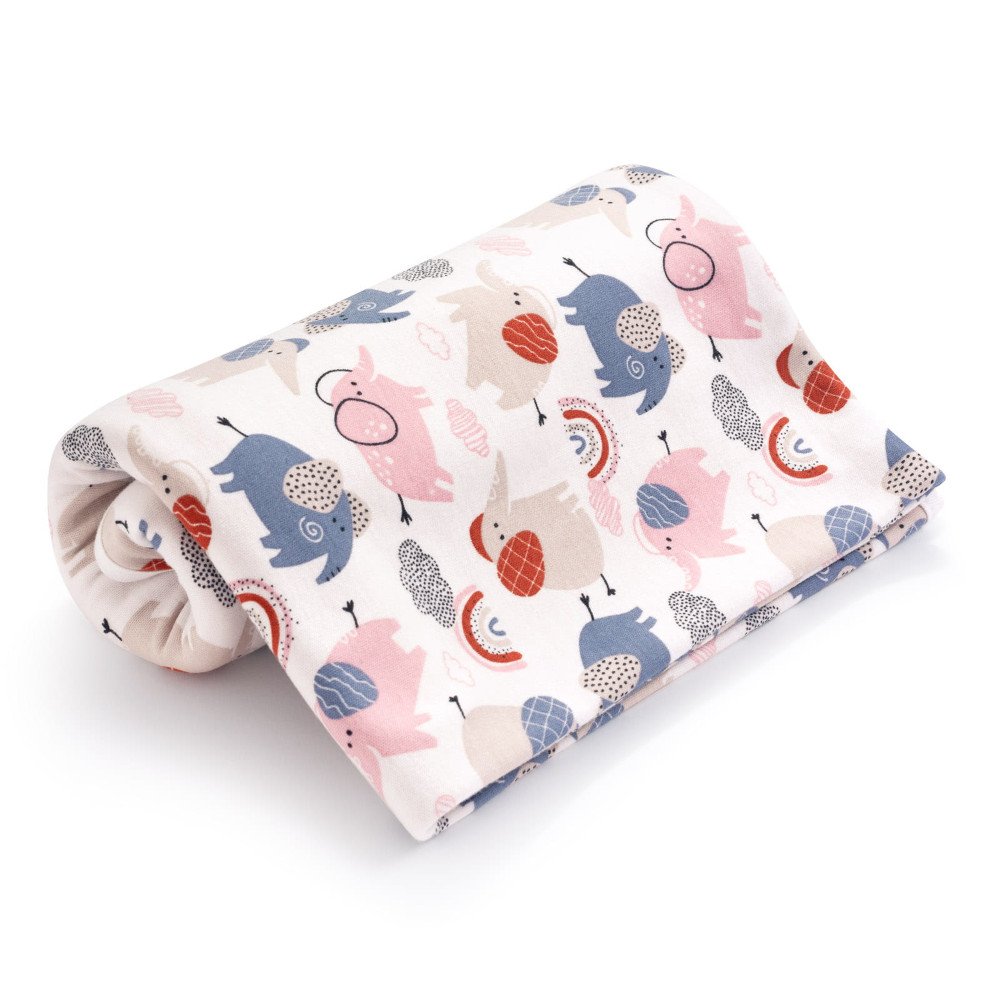 Κουβέρτα Διπλής Όψεως 75x100cm Interlock Pink Elephant - Image 4