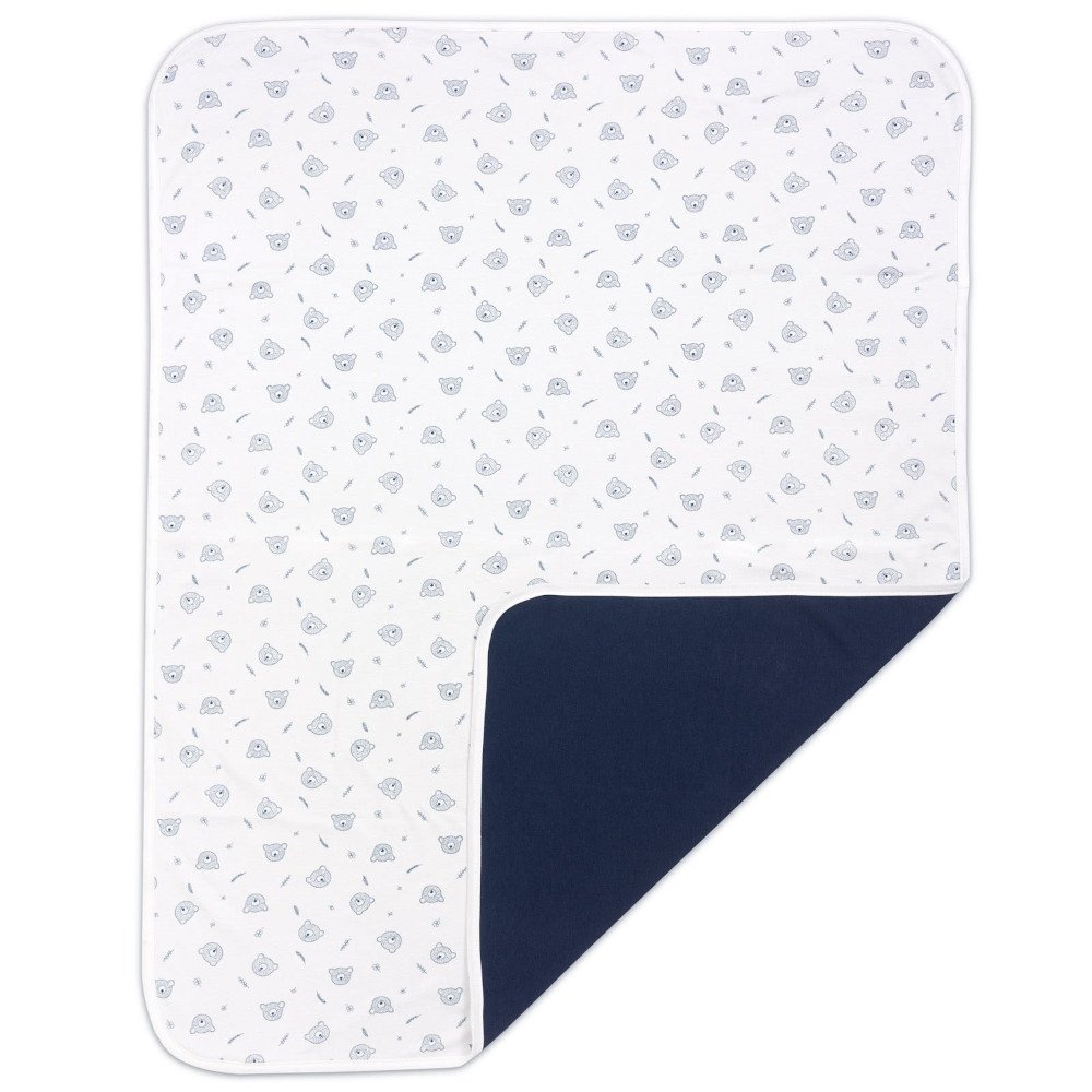 Κουβέρτα Διπλής Όψεως 75x100cm Interlock Bear Blue - Image 3