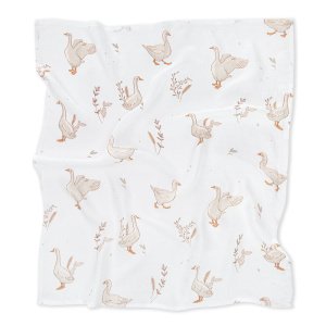 Πάνα Μουσελίνα από Μπαμπού 75x75cm Happy Goose Colors White