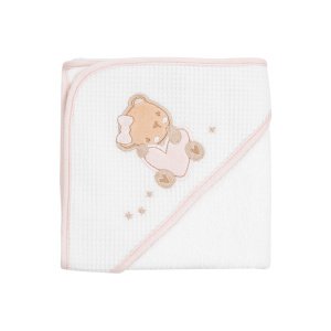 Βρεφική Πετσέτα Μπάνιου 90x90cm Dream Big Kikka boo Pink