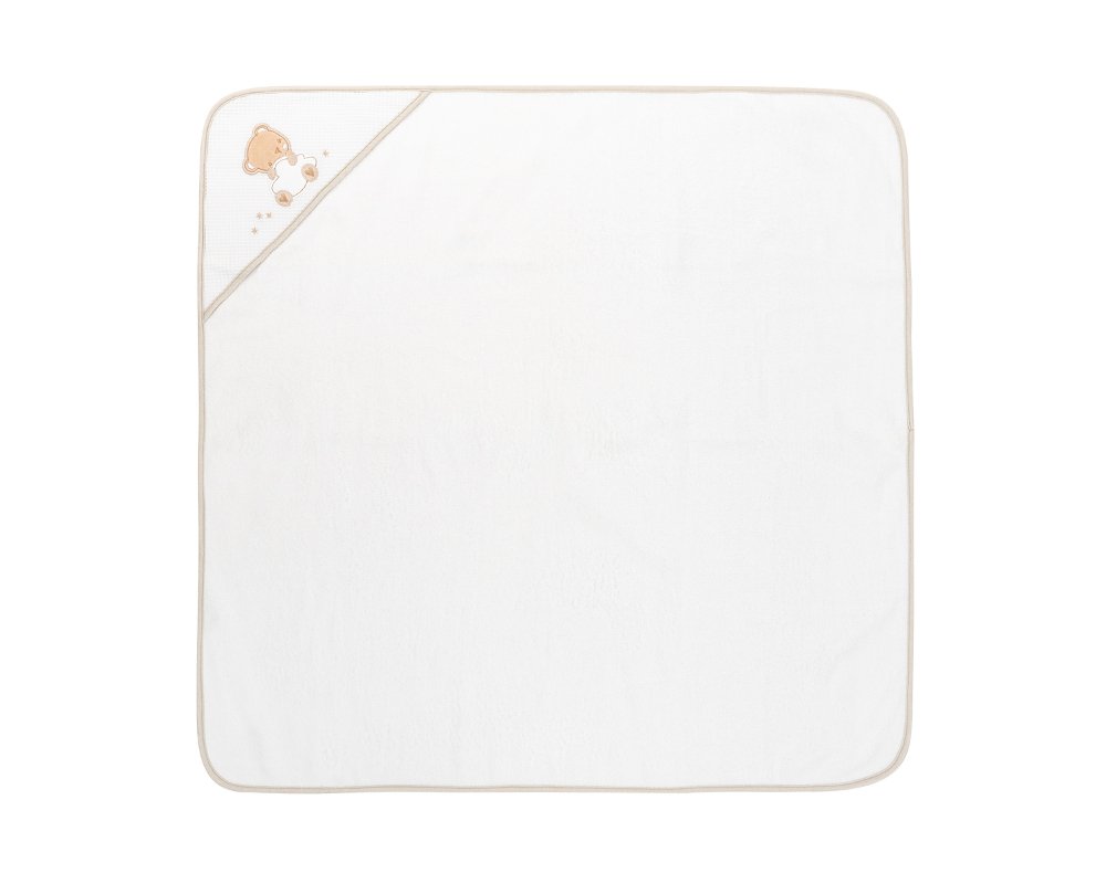 Βρεφική Πετσέτα Μπάνιου 90x90cm Dream Big Kikka boo Beige - Image 2