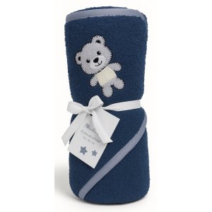 Μπουρνουζοπετσέτα με Κουκούλα 75x75cm Beboulino Blue Bear Fr