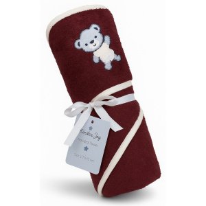 Μπουρνουζοπετσέτα με Κουκούλα 75x75cm Beboulino Bordeaux Bear Fr