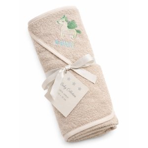 Μπουρνουζοπετσέτα με Κουκούλα 75x75cm Beboulino Unicorn Fr Beige