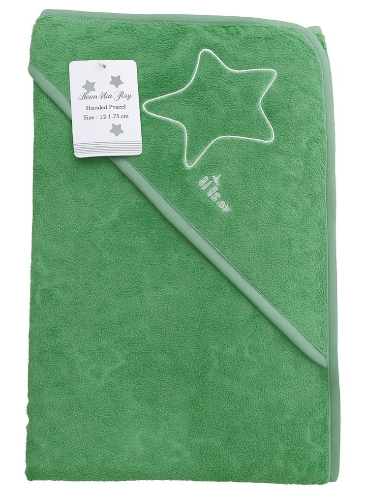 Μπουρνουζοπετσέτα με Κουκούλα 75x75cm Beboulino Star Fr Green